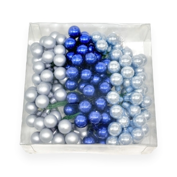 Set 144 globulete pe sarma albastru-Aqua-bleo
