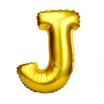 Balon gonflabil auriu 55 cm litera J